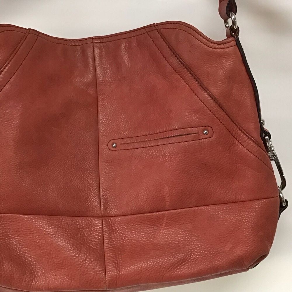 B Makowsky Burnt Orange Soft Leather Hobo Satchel Shoulder Handbag Purse‎ Large - Picture 6 of 11